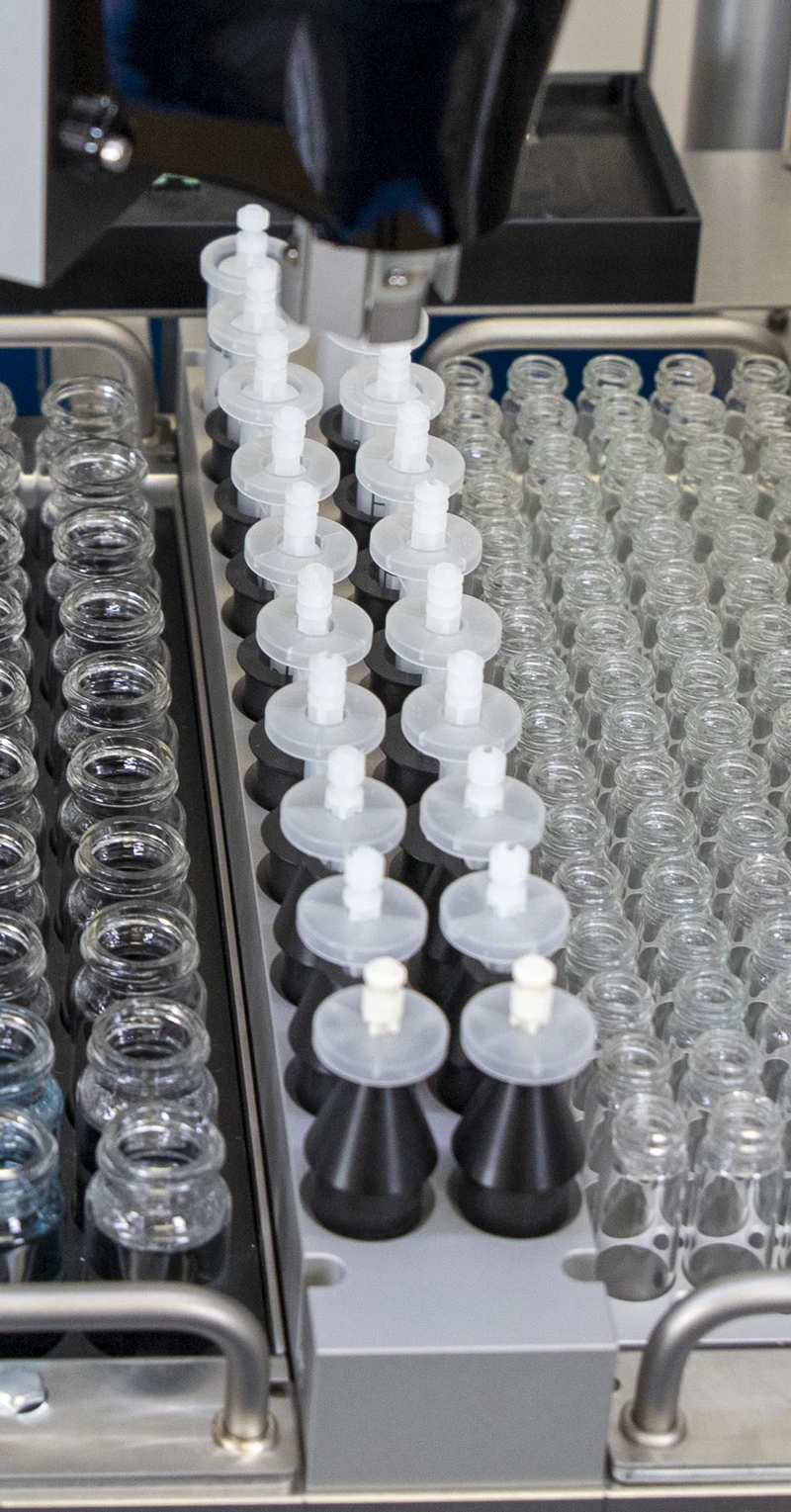 Storage Rack for Positive Displacement Syringes - Laboratory Sample Handling Organization System